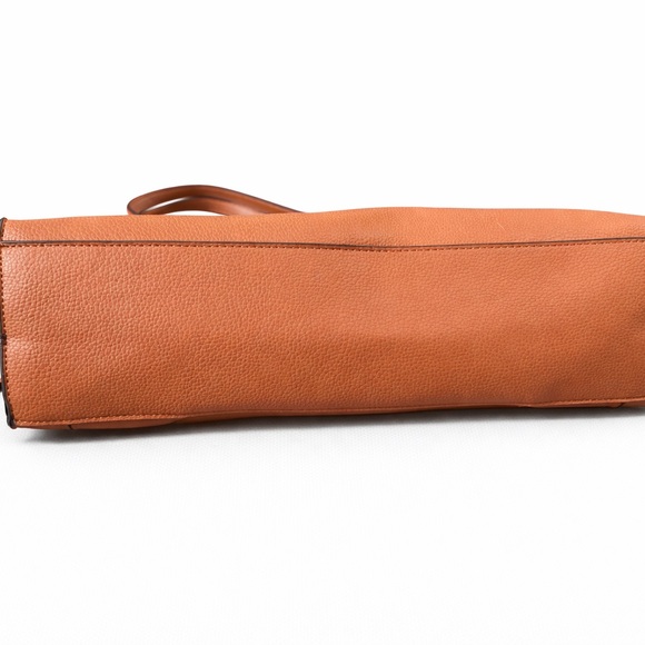 Steve Madden BNOLLA Cognac Satchel Tote NWT Gold Hardware - Picture 8 of 9